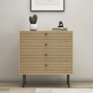 Bufetera modelo TEXAS – Acabado Roble / Negro – Nook & Trove